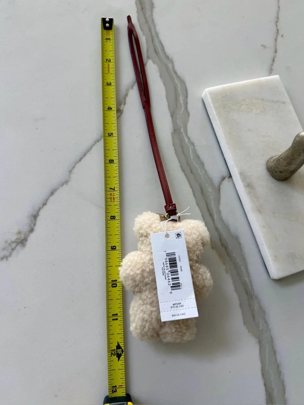 🤎New Coach Shearling Teddy Bear Bag Charm